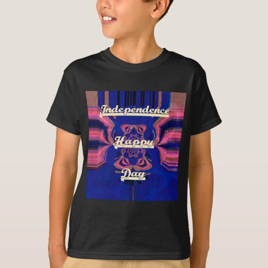 Abstracte Onafhankelijkheidsdag Celebration Art T-shirt (Voorkant)