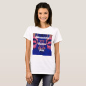 Abstracte Onafhankelijkheidsdag Celebration Art T-shirt (Voorkant volledig)