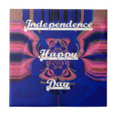 Abstracte Onafhankelijkheidsdag Celebration Art Tegeltje (Voorkant)