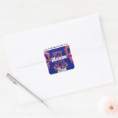 Abstracte Onafhankelijkheidsdag Celebration Art Vierkante Sticker (Envelop)