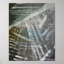 Abstracte onderaardse textuur schilderij poster