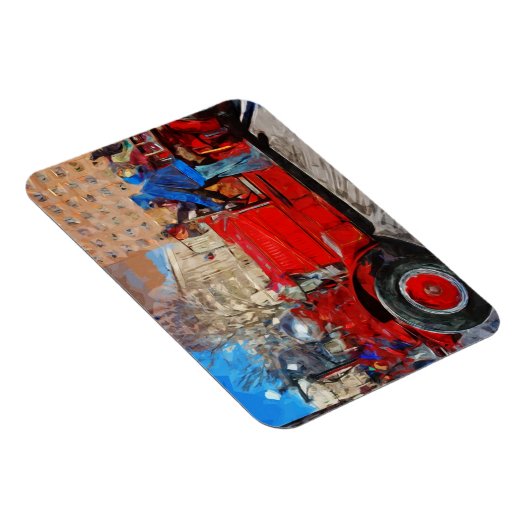 Abstracte onderdrukking van de Antiek brandweerwag Magneet (Rechterzijde)