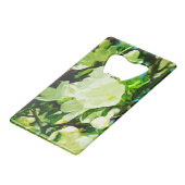 Abstracte onderdrukking van de gefragmenteerde len creditkaart flessenopener (Achterkant Gekanteld)