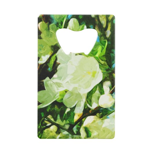 Abstracte onderdrukking van de gefragmenteerde len creditkaart flessenopener (Achterkant)