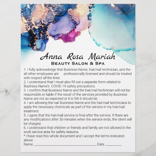 *~* Abstracte ontheffing van aansprakelijkheid + s Flyer (Voorkant)