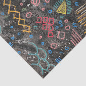 Abstracte ontkoppeling van graffiti-regenboogalkbo tissuepapier (Detail)