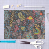 Abstracte ontkoppeling van graffiti-regenboogalkbo tissuepapier (Craft)