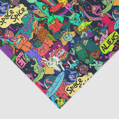 Abstracte ontkoppeling van ufo-aliens tissuepapier (Detail)