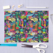 Abstracte ontkoppeling van ufo-aliens tissuepapier (Craft)