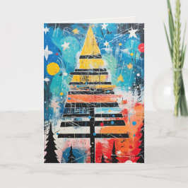 Abstracte ontwerp kerstkaart feestdagen kaart