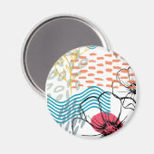 abstracte ontwerp magneet bloemen (Voorkant / Achterkant)