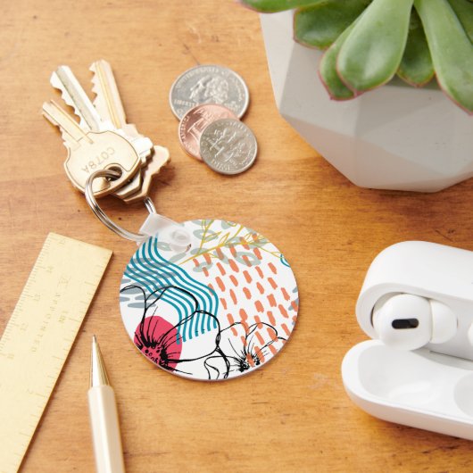 abstracte ontwerp magneet bloemen sleutelhanger (Bureau)