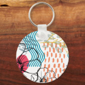abstracte ontwerp magneet bloemen sleutelhanger (Voorkant)