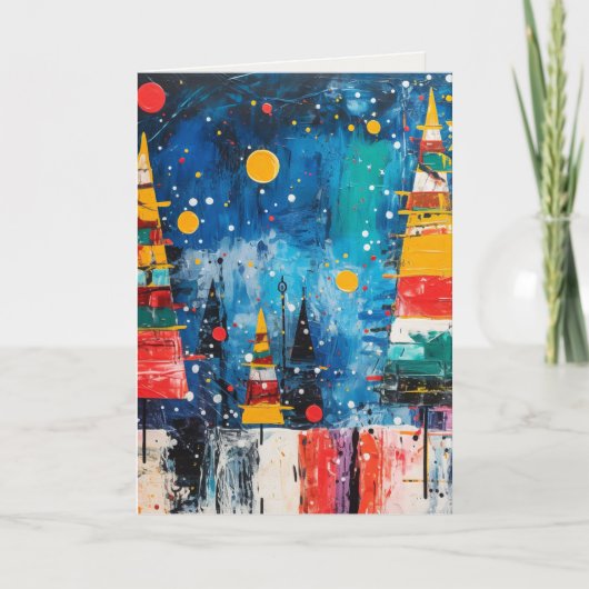 Abstracte ontwerp vakantiepakketten feestdagen kaart (Voorkant)