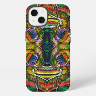 Abstracte ontwerpen in tribale stijl, gesneden iPhone 13 hoesje