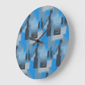 Abstracte ontwerpklok in blauw grote klok (Hoek)