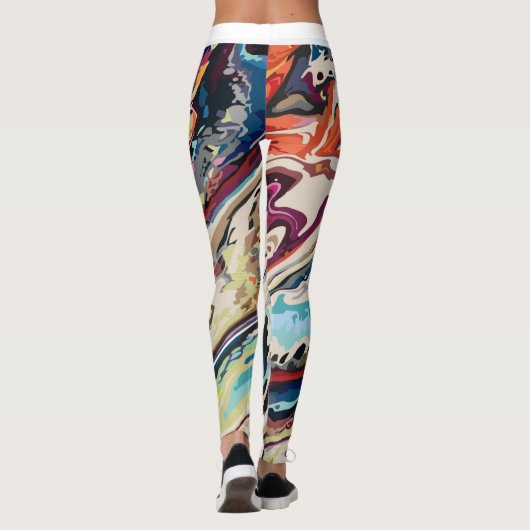abstracte ontwerppatronen leggings (Achterkant)