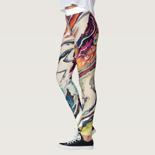 abstracte ontwerppatronen leggings (Links)