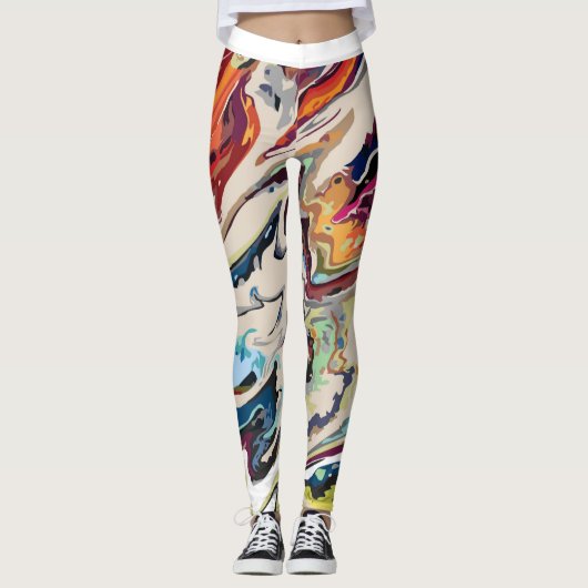 abstracte ontwerppatronen leggings (Voorkant)