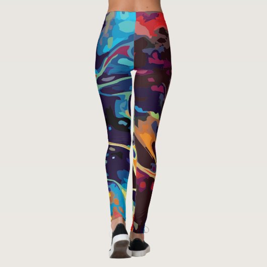 abstracte ontwerppatronen leggings (Achterkant)