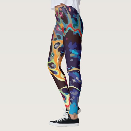 abstracte ontwerppatronen leggings (Links)