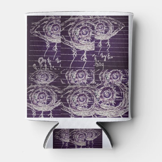 Abstracte oog blikjeskoeler (Voorkant)