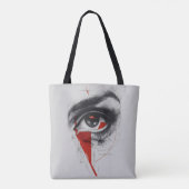 Abstracte Oog Canvas Tas (Achterkant)