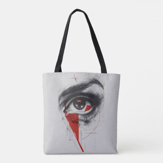 Abstracte Oog Canvas Tas (Achterkant)