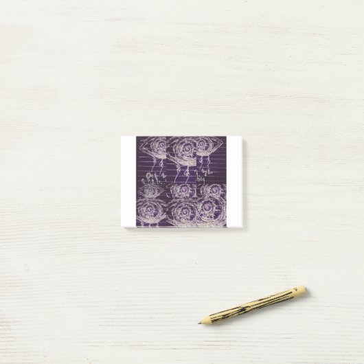 Abstracte oog post-it® notes (Op bureau)