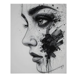 Abstracte oogclose-up perfect poster