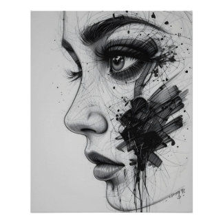 Abstracte oogclose-up perfect poster