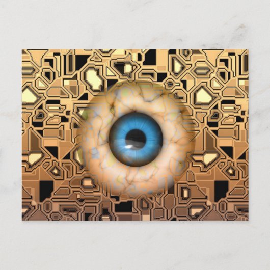 Abstracte oogkunst briefkaart (Voorkant)