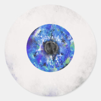 Abstracte oogkunst, oog, optometrie, oftalmologie ronde sticker