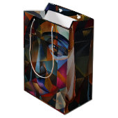 Abstracte oogtekening van een meisje medium cadeauzakje (Achterkant Gekanteld)