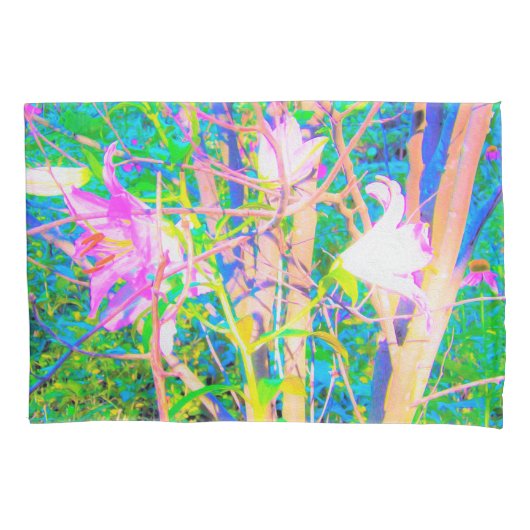 Abstracte oosterse lelies in mijn Rubio-tuin Kussensloop (Voorkant)