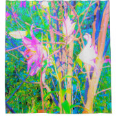 Abstracte oosterse lilies in mijn Rubio Garden Douchegordijn (Voorkant)