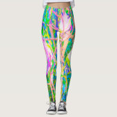 Abstracte oosterse lilies in mijn Rubio Garden Leggings (Voorkant)
