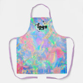 abstracte op edelsteen geïnspireerde achtergrond schort (Voorkant)