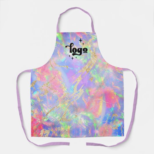 abstracte op edelsteen geïnspireerde achtergrond schort (Voorkant)