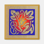 Abstracte open haard magneet (Voorkant)