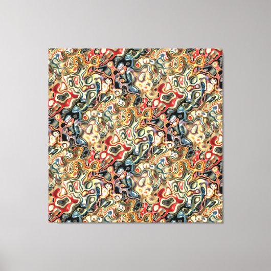 Abstracte opgespannen canvasprint canvas afdruk (Voorkant)