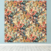 Abstracte opgespannen canvasprint canvas afdruk (Insitu (Houten vloer))