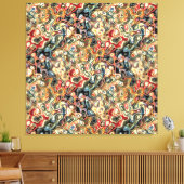 Abstracte opgespannen canvasprint canvas afdruk (Insitu (Woonkamer))