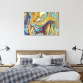 Abstracte opmaak voor berichten | Beste abstracte Canvas Afdruk (Insitu (Slaapkamer))