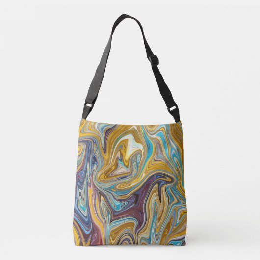 Abstracte opmaak voor berichten | Beste abstracte Crossbody Tas (Achterkant)