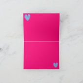 Abstracte opmerking van Heart Leopard Turquoise Ma Kaart (Binnen)