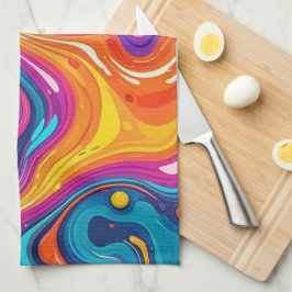 Abstracte oppervlakte kunstwerk 1200 - KItchen Han Theedoek