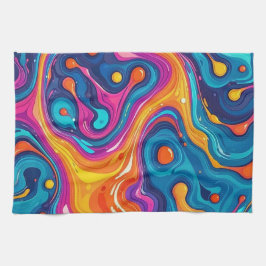 Abstracte oppervlakte kunstwerk 1200 - KItchen Han Theedoek