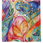 Abstracte oppervlakte kunstwerk 1207 - Douchegordi Douchegordijn (Voorkant)