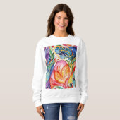 Abstracte oppervlakte kunstwerk 1207 - Sweatshirt (Voorkant volledig)